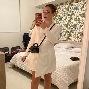 Boohoo White Blazer Dress